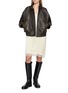 Figure View - Click To Enlarge - TONYWACK - Grained Leather Bomber Jacket