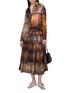 Figure View - Click To Enlarge - BOKJA - Elasticated Pleated Midi Skirt