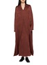 RUOHAN Bonaire Long Sleeve V-Neck Maxi Dress