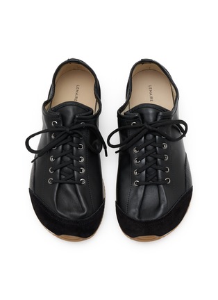 Detail View - Click To Enlarge - LEMAIRE - Gummy Grips Mixed Leather Low Top Women's Sneakers