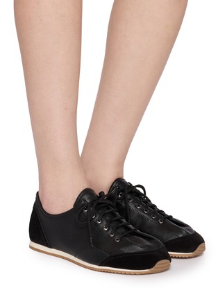 Figure View - Click To Enlarge - LEMAIRE - Gummy Grips Mixed Leather Low Top Women's Sneakers
