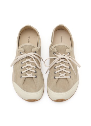 Detail View - Click To Enlarge - LEMAIRE - Gummy Grips Mixed Leather Low Top Women's Sneakers