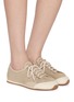 Figure View - Click To Enlarge - LEMAIRE - Gummy Grips Mixed Leather Low Top Women's Sneakers