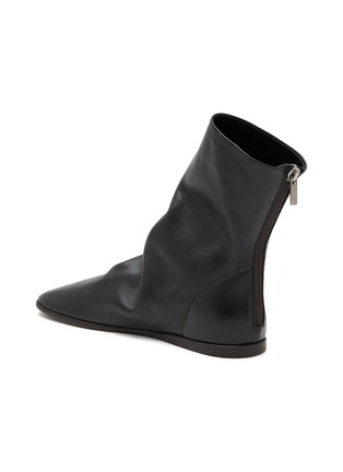  - LEMAIRE - Glove Flat Shiny Leather Ankle Boots