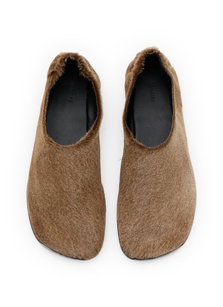 Detail View - Click To Enlarge - LEMAIRE - Glove Pony Hair Leather Flats