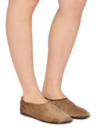 Figure View - Click To Enlarge - LEMAIRE - Glove Pony Hair Leather Flats