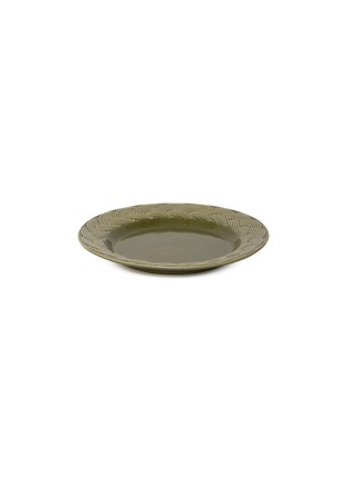 Detail View - Click To Enlarge - HOUSE OF CAPRICORN - Vime Ceramic Dinner Plate — Green