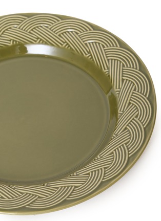 Detail View - Click To Enlarge - HOUSE OF CAPRICORN - Vime Ceramic Dinner Plate — Green