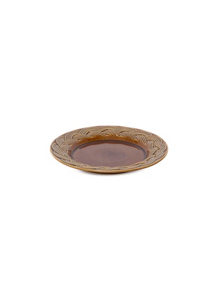 Detail View - Click To Enlarge - HOUSE OF CAPRICORN - Vime Ceramic Dessert Plate — Brown