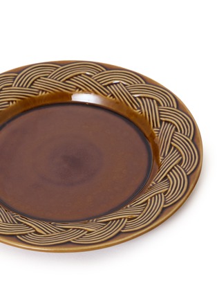 Detail View - Click To Enlarge - HOUSE OF CAPRICORN - Vime Ceramic Dessert Plate — Brown