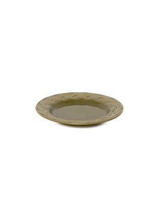 Detail View - Click To Enlarge - HOUSE OF CAPRICORN - Vime Ceramic Dessert Plate — Green