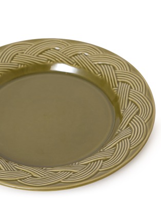 Detail View - Click To Enlarge - HOUSE OF CAPRICORN - Vime Ceramic Dessert Plate — Green