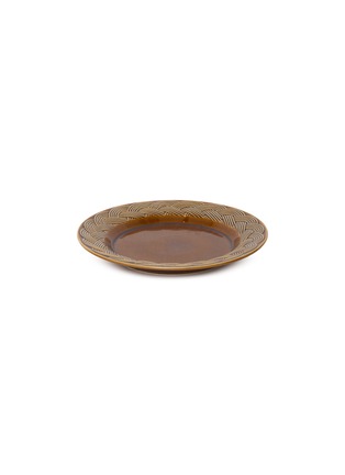 Detail View - Click To Enlarge - HOUSE OF CAPRICORN - Vime Ceramic Dinner Plate — Brown