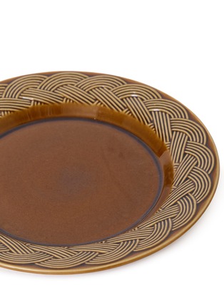 Detail View - Click To Enlarge - HOUSE OF CAPRICORN - Vime Ceramic Dinner Plate — Brown
