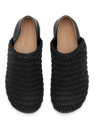 Detail View - Click To Enlarge - JW ANDERSON - Woven Leather Slipper Mules