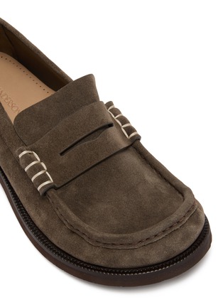 Detail View - Click To Enlarge - JW ANDERSON - Suede Loafer Moccasins