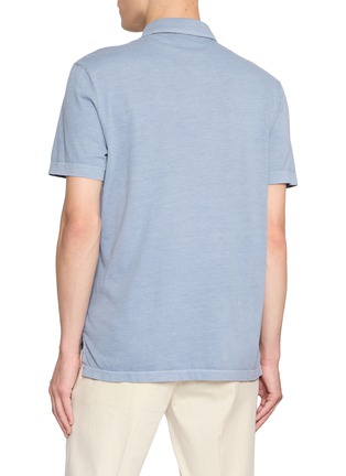 Back View - Click To Enlarge - JAMES PERSE - Sueded Jersey Polo Shirt