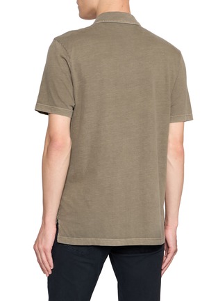 Back View - Click To Enlarge - JAMES PERSE - Sueded Jersey Polo Shirt