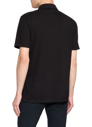 Back View - Click To Enlarge - JAMES PERSE - Sueded Jersey Polo Shirt