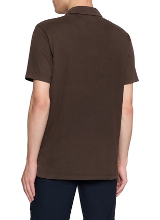 Back View - Click To Enlarge - JAMES PERSE - Sueded Jersey Polo Shirt