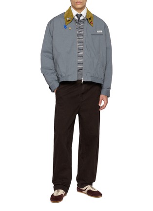 Figure View - Click To Enlarge - SONG FOR THE MUTE - Corduroy Collar Pin Coach Jacket