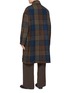 Back View - Click To Enlarge - SONG FOR THE MUTE - Checkered Bear Wool Coach Coat
