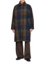 SONG FOR THE MUTE Checkered Bear Wool Coach Coat
