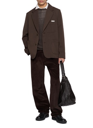 Figure View - Click To Enlarge - SONG FOR THE MUTE - Soft Stretch Gabardine Blazer