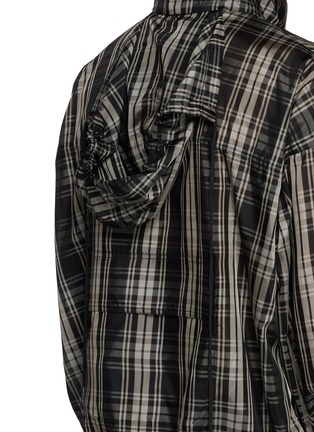 Detail View - Click To Enlarge - SONG FOR THE MUTE - Hooded Tartan Sheer Track Jacket