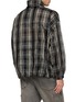 Back View - Click To Enlarge - SONG FOR THE MUTE - Hooded Tartan Sheer Track Jacket
