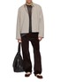 Figure View - Click To Enlarge - SONG FOR THE MUTE - Cropped Pencil Stripe Shirt