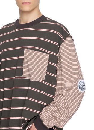  - SONG FOR THE MUTE - Contrast Rugby Striped Cotton T-Shirt