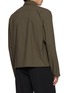 Back View - Click To Enlarge - SONG FOR THE MUTE - Cropped Pencil Stripe Shirt