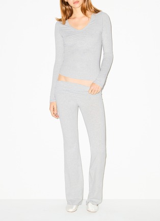Back View - Click To Enlarge - SKIMS - Cotton Jersey Foldover Pants