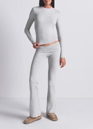 Back View - Click To Enlarge - SKIMS - Cotton Jersey Long Sleeve T-Shirt