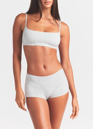 Figure View - Click To Enlarge - SKIMS - Everyday Cotton Scoop Bralette
