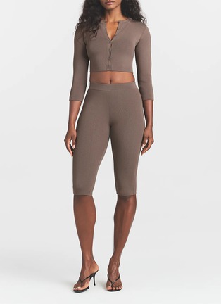 Back View - Click To Enlarge - SKIMS - Refined Knit Crop Cardigan