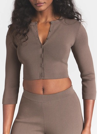 Figure View - Click To Enlarge - SKIMS - Refined Knit Crop Cardigan