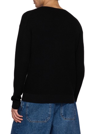 Back View - Click To Enlarge - STUDIO NICHOLSON - Henley Neck Knit Sweater