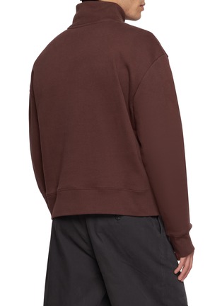 Back View - Click To Enlarge - STUDIO NICHOLSON - Half Zip Fleece Sweatshirt