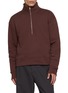STUDIO NICHOLSON Half Zip Fleece Sweatshirt