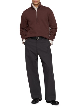 Figure View - Click To Enlarge - STUDIO NICHOLSON - Half Zip Fleece Sweatshirt