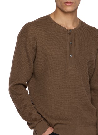  - STUDIO NICHOLSON - Henley Neck Knit Sweater