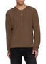 STUDIO NICHOLSON Henley Neck Knit Sweater