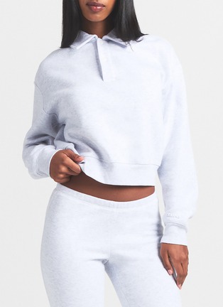 Figure View - Click To Enlarge - SKIMS - Cotton Fleece Polo Sweatshirt