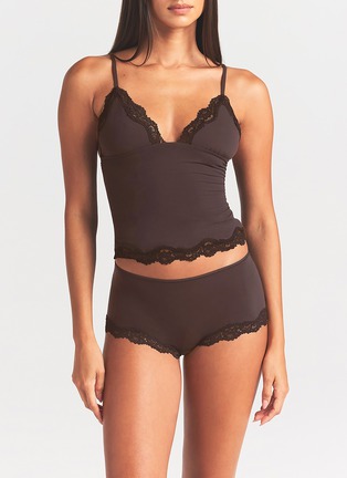 Figure View - Click To Enlarge - SKIMS - Fits Everybody Lace Cami Boyshort Set