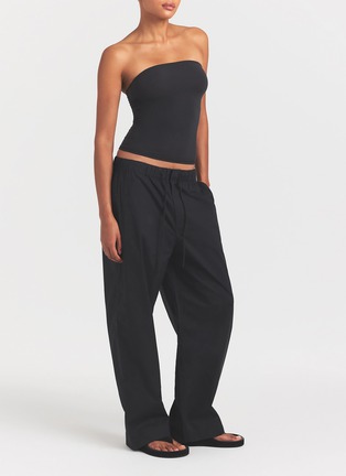 Back View - Click To Enlarge - SKIMS - Woven Cotton Oversized Drawstring Pants