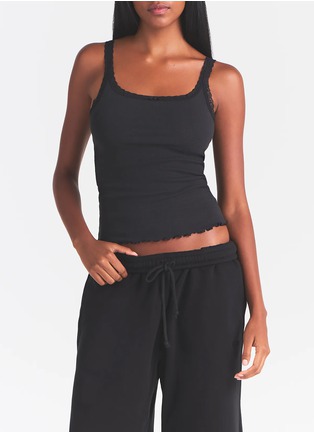 Figure View - Click To Enlarge - SKIMS - Logo Pointelle Lace Trim Cami
