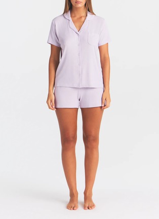 Figure View - Click To Enlarge - SKIMS - Soft Lounge Short Sleep Set