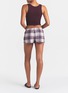 Front View - Click To Enlarge - SKIMS - Flannel Sleep Boxer Shorts